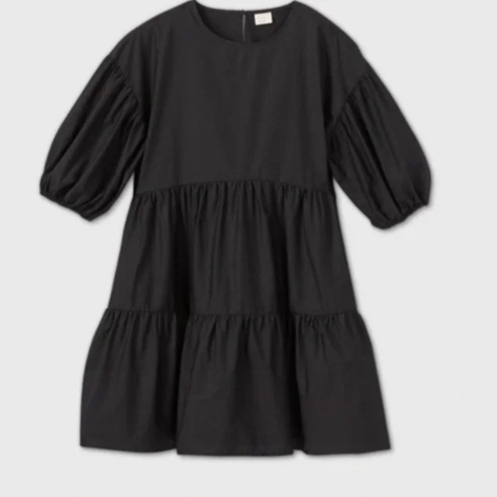 women's flutter sleeve shift dress a new day black